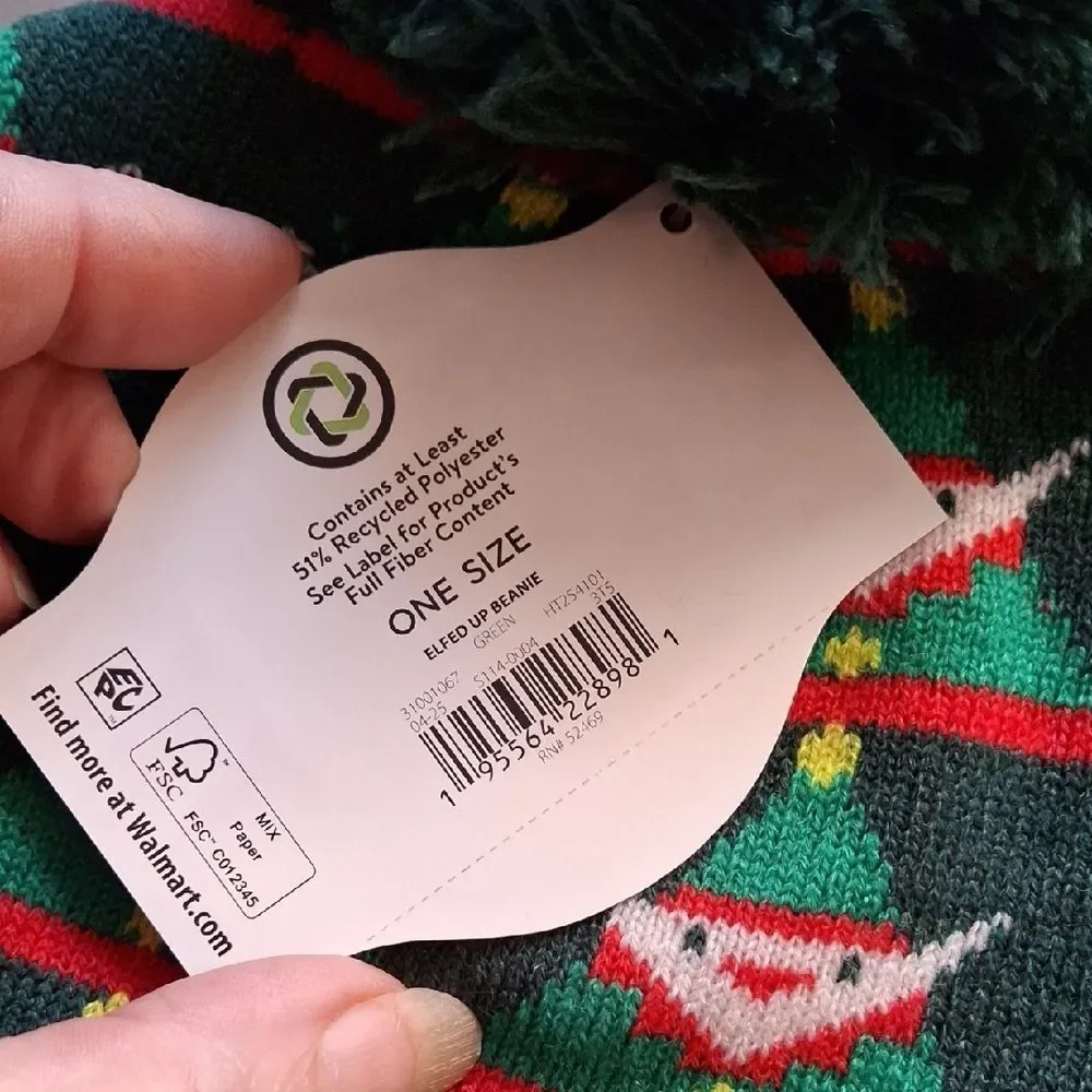 Holiday Time Green Elf Pattern Kids Hat (Hat004)